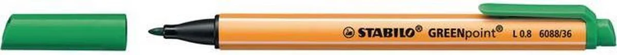 Fineliner GREENpoint 0,8 mm, (doos 10 stuks) by Stabilo in Green – product photo