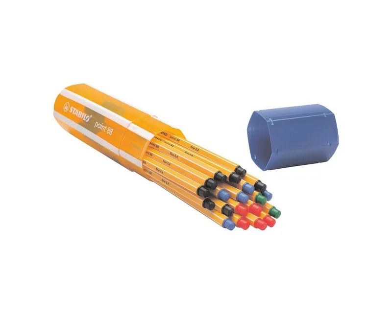 Fineliner point 88® - Office, (20-tlg), mit wasserbasierter Tinte ohne Metallanteile de Stabilo en Bleu, Multicolore, Vert, Rouge, Noir – photo produit