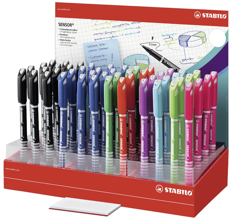 Fineliner SENSOR fein, 48er Display van Stabilo – productfoto
