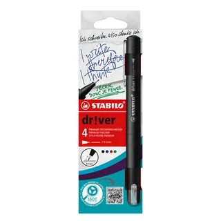 Fineliner STABILO dr!ver fijn assorti 4 stuks de Stabilo – photo produit 1 sur 3