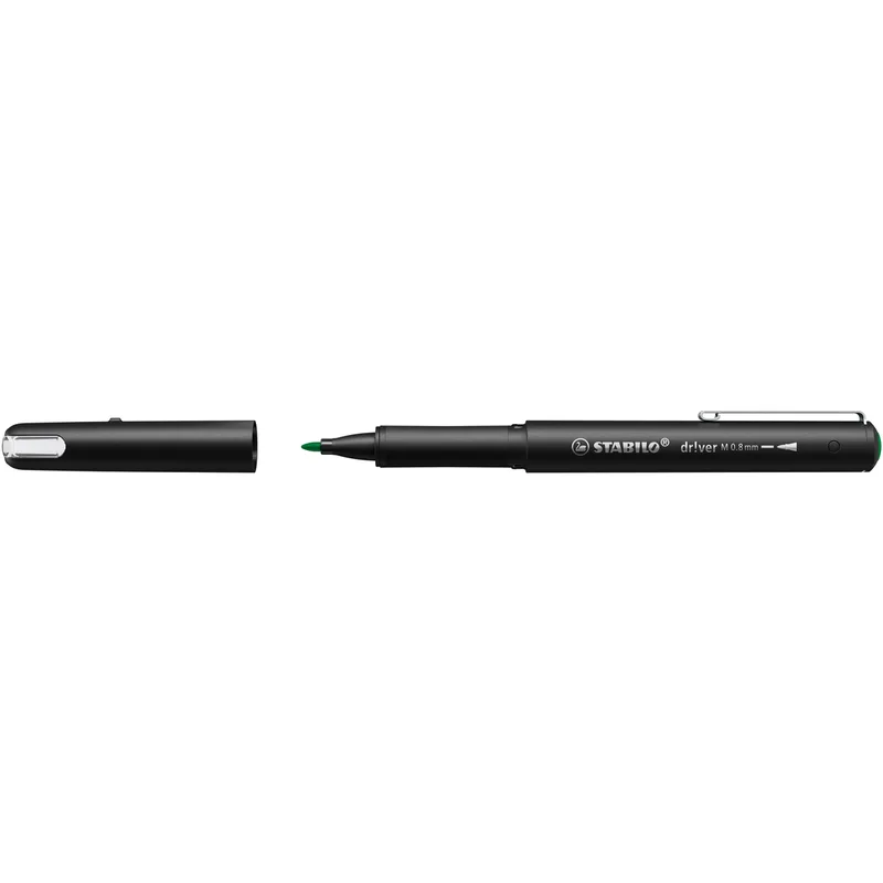 Fineliner stabilo dr!ver medium groen | 5 stuks van Stabilo – productfoto