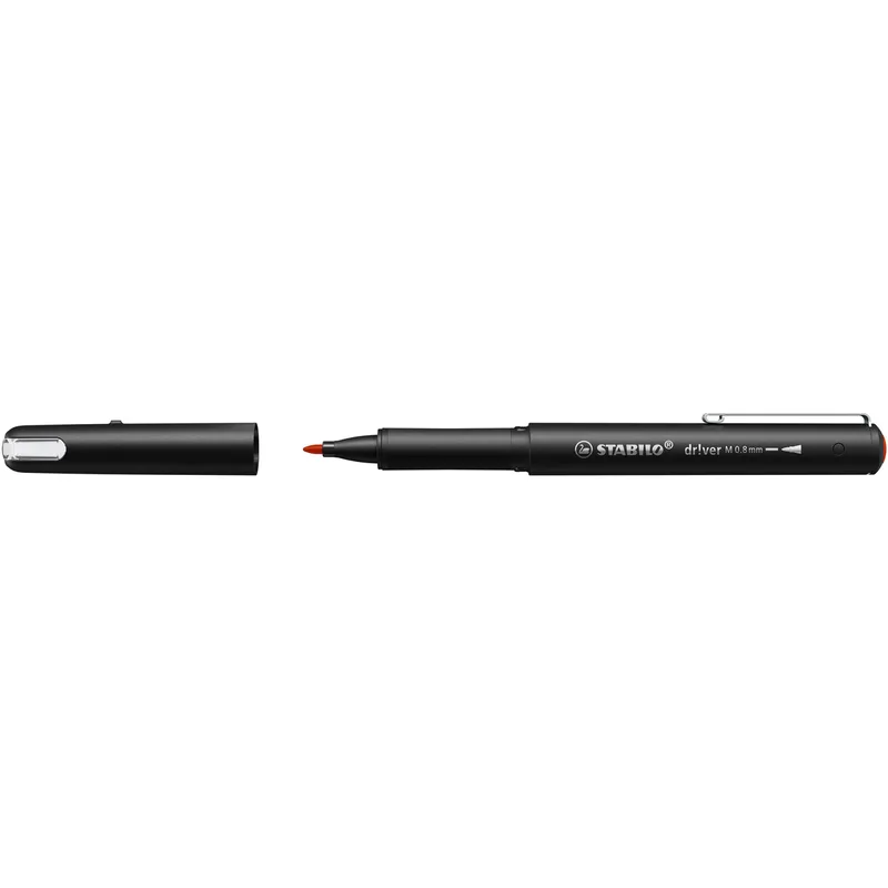 Fineliner stabilo dr!ver medium rood | 5 stuks van Stabilo – productfoto