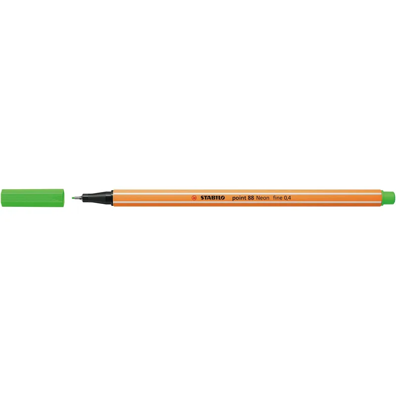 Fineliner stabilo point 88/033 f neon groen | 10 stuks van Stabilo – productfoto