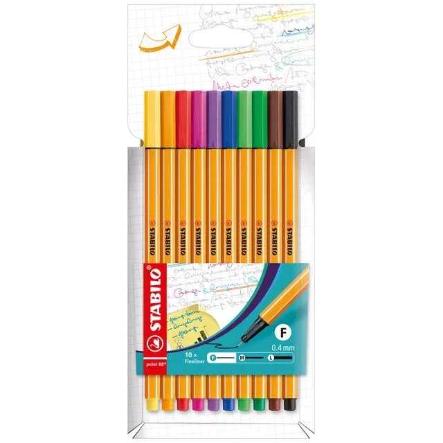 Fineliner stabilo point 88/10 f ass 10st | 10 stuks by Stabilo – product photo