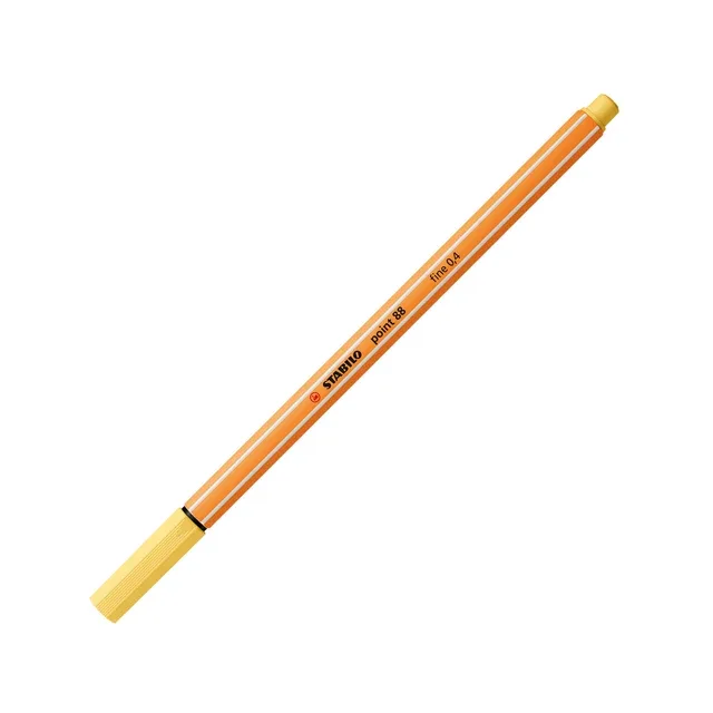 Fineliner stabilo point 88/23 f lichtgeel | 10 stuks van Stabilo – productfoto