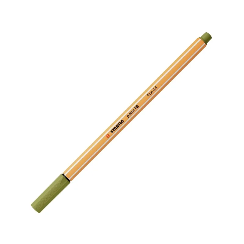 Fineliner stabilo point 88/37 f moddergroen | 10 stuks by Stabilo – product photo