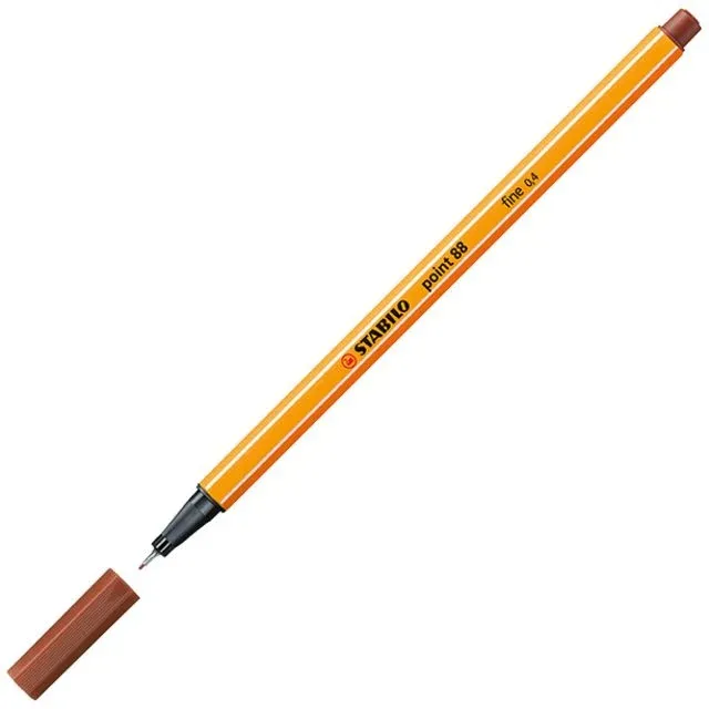 Fineliner stabilo point 88/38 f krijtrood | 10 stuks by Stabilo – product photo