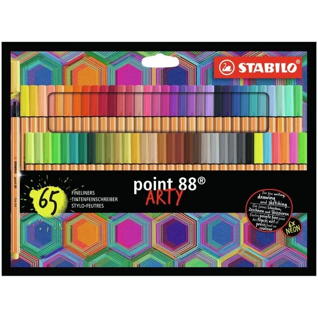 Fineliner stabilo point 88/65 arty f ass 65st | 5 stuks by Stabilo – product photo