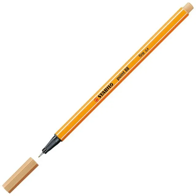 Fineliner stabilo point 88/88 f licht oker | 10 stuks by Stabilo – product photo