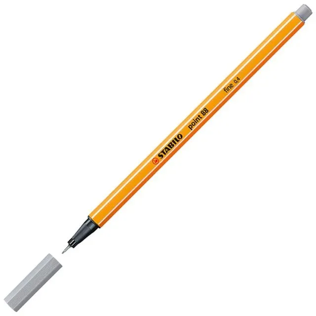 Fineliner stabilo point 88/95 f middelkoud grijs | 10 stuks by Stabilo – product photo