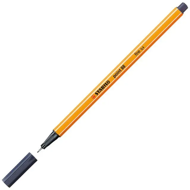 Fineliner stabilo point 88/98 f payne's grijs | 10 stuks van Stabilo – productfoto