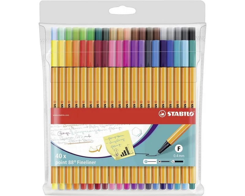 Fineliner STABILO point 88 Fineliner - 0,4 mm - 40er Set by Stabilo – product photo