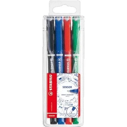 Fineliner stabilo sensor 189/4 f ass 4st | 5 stuks van Stabilo – productfoto