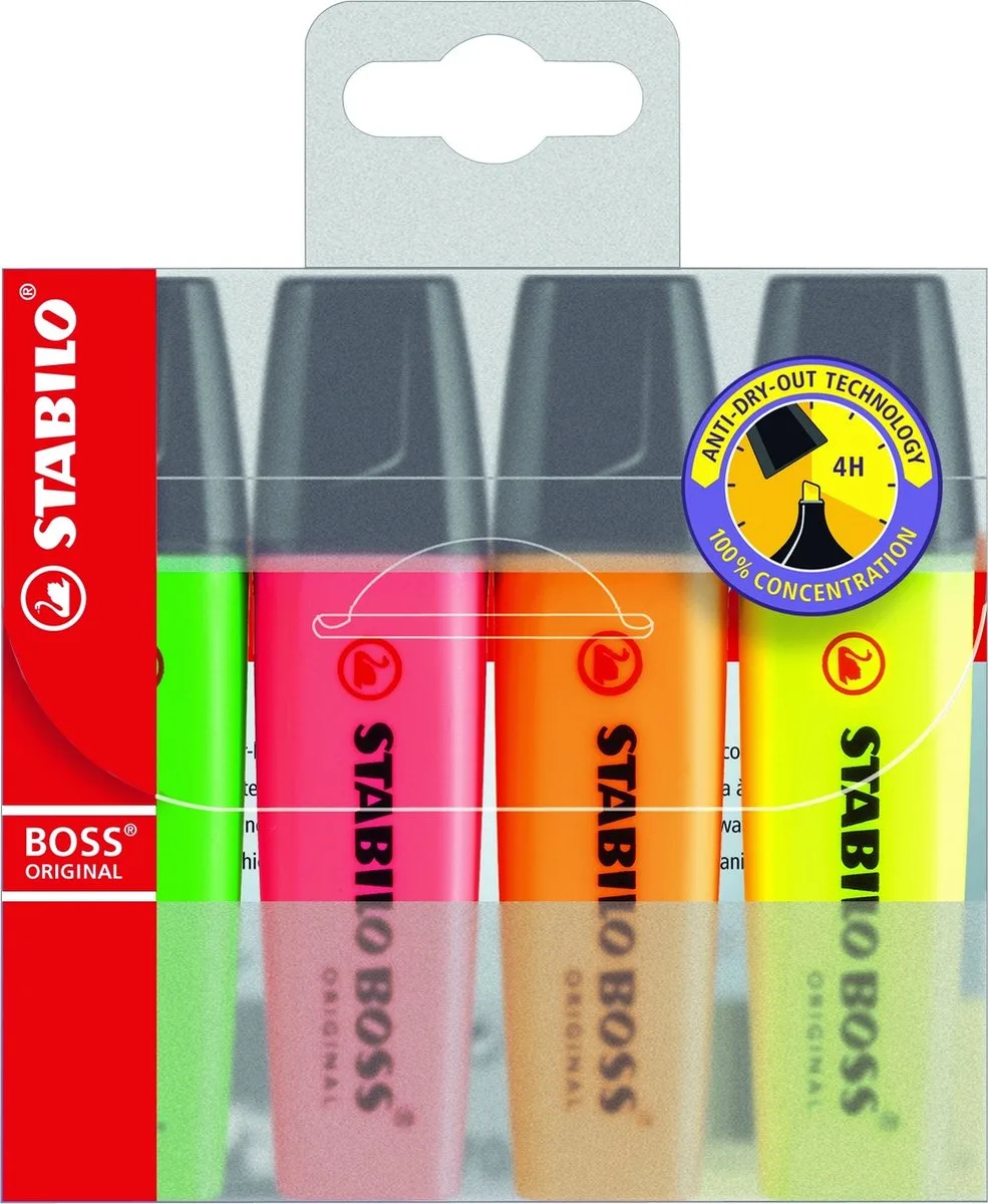 Fluorescerende Markeerstift Set Stabilo Boss (5 Stuks) von Stabilo in Mehrfarbig – Produktfoto