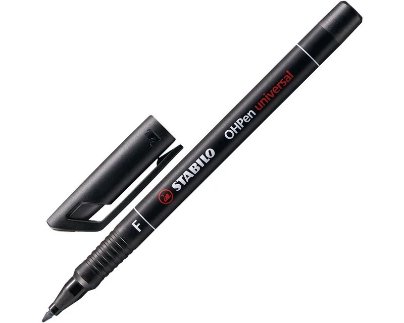 Folienstift OHPen Permanent, (1-tlg), zum Beschriften von glatten Oberflächen by Stabilo in Black – product photo