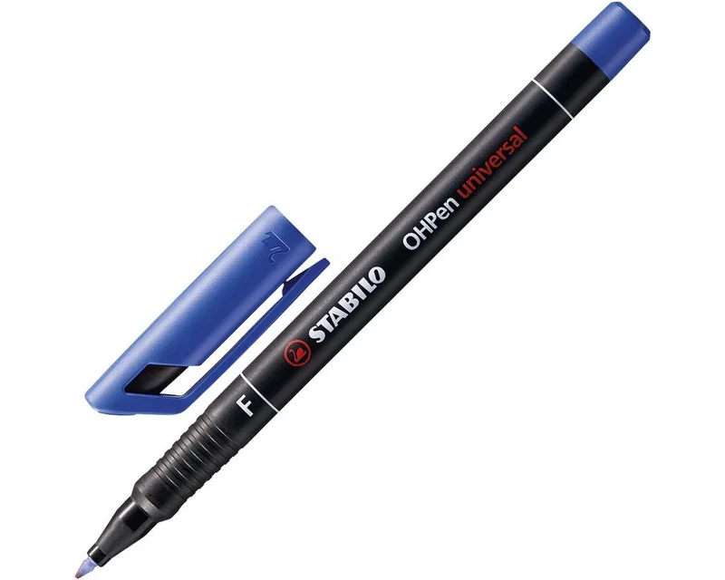 Folienstift OHPen Permanent, (1-tlg), zum Beschriften von glatten Oberflächen von Stabilo in Blau – Produktfoto