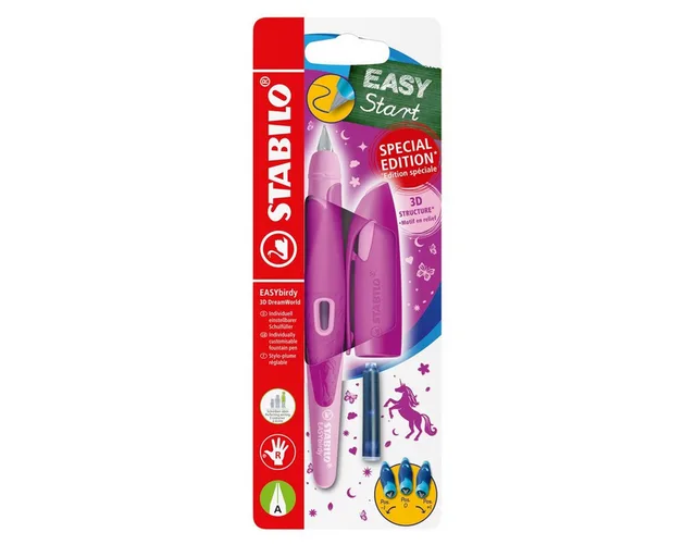 Füller STABILO Schulfüller EASYbirdy 3D DreamWorld A RH pink Blister