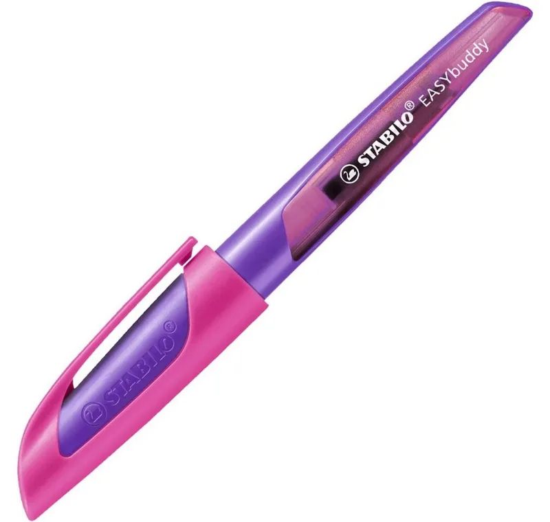 Füllfederhalter Füller Easy Buddy M-Feder lila-magenta Soft-Griffzone von Stabilo – Produktfoto