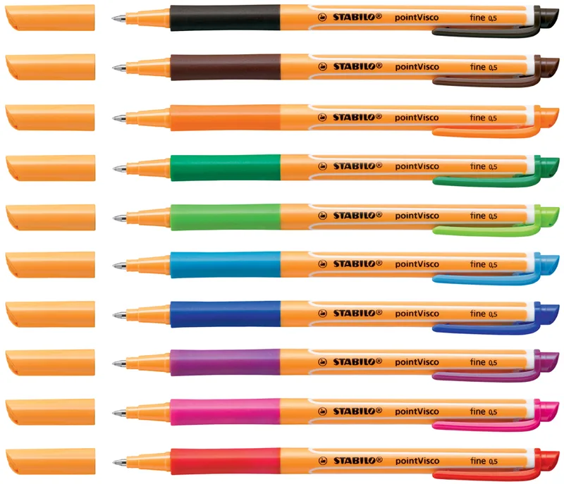 Gel-Tintenroller pointVisco, orange von Stabilo – Produktfoto