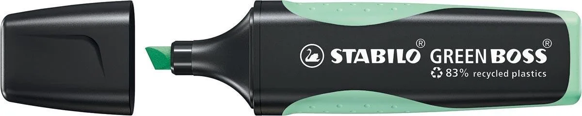 GREENBOSS PASTEL markeerstift, hint of mint 10 stuks de Stabilo en Blanc – photo produit