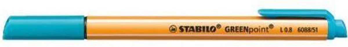 Greenpoint Stylo Viltstiftpen 0,8 mm doos van 10 stuks by Stabilo in Turquoise – product photo