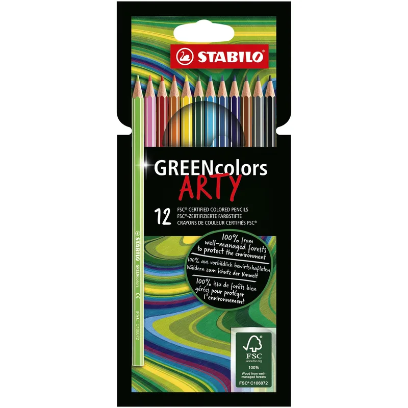 Kleurpotlood stabilo 6019 greencolors arty 12st | 6 stuks van Stabilo – productfoto