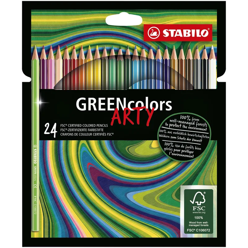 Kleurpotlood stabilo 6019 greencolors arty 24st | 6 stuks van Stabilo – productfoto