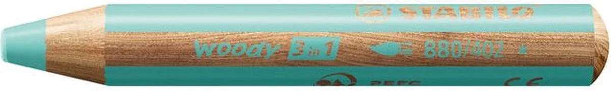 Kleurpotlood stabilo 880 woody 3 in 1 | 5 stuks de Stabilo en Pastel Blauw – photo produit