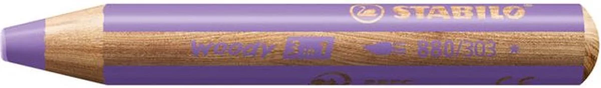 Kleurpotlood stabilo 880 woody 3 in 1 | 5 stuks de Stabilo en Pastel Lila – photo produit