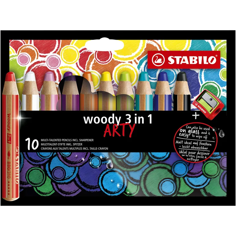 Kleurpotlood stabilo 880 woody 3 in 1 arty 10st | 5 stuks fra Stabilo – produktbillede