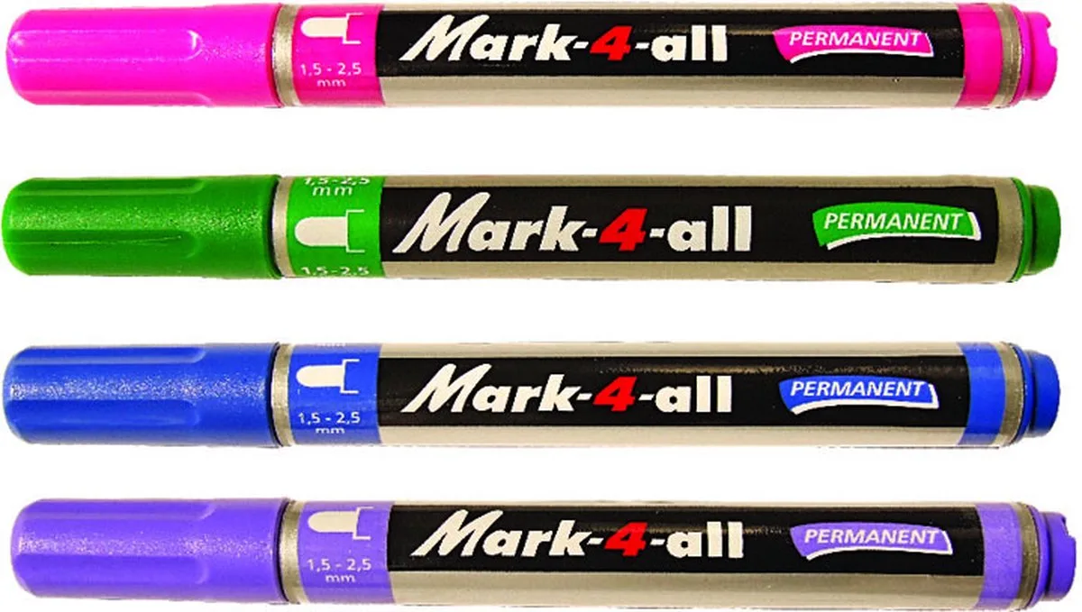 Mark-4-All 651 marker, ronde punt van Stabilo in Blauw – productfoto