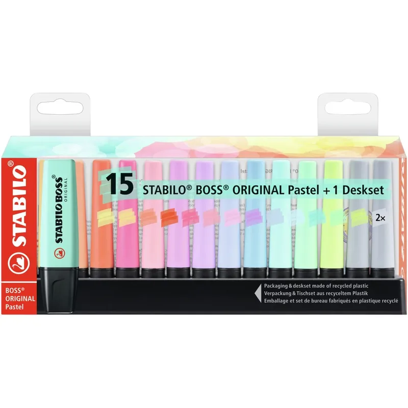 Markeerstift stabilo boss 70/15 bureauset pastel | 5 stuks by Stabilo – product photo