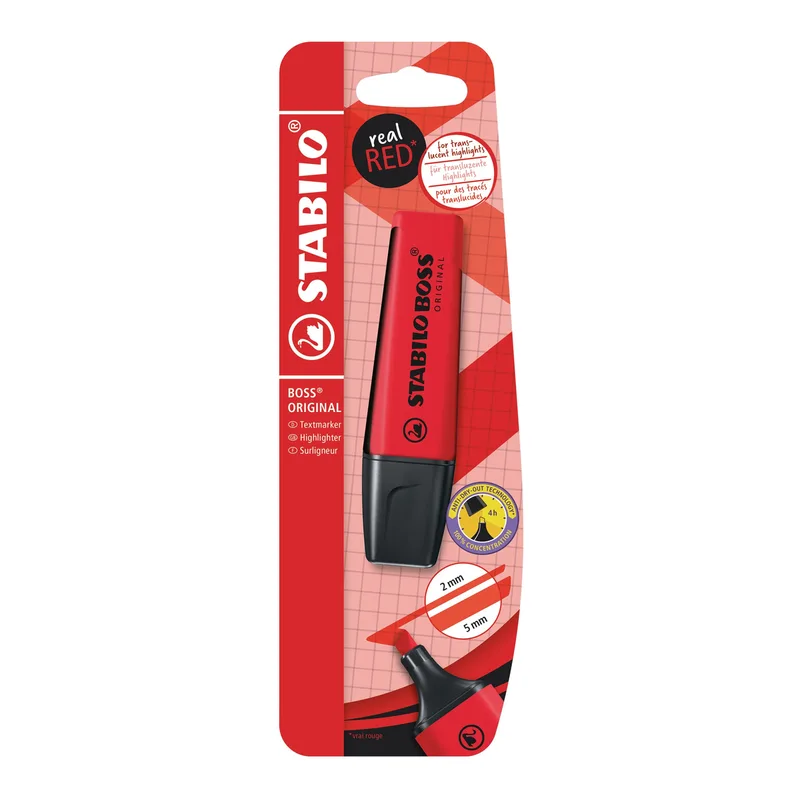 Markeerstift stabilo boss 70/48 echt rood blst à 1 | 10 stuks de Stabilo – photo produit