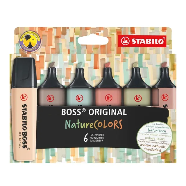 Markeerstift stabilo boss 70/6 etui à 6st nature | 5 stuks by Stabilo – product photo