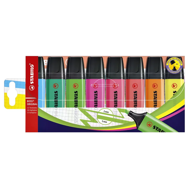 Markeerstift stabilo boss 70/8 8st asorti | 5 stuks by Stabilo – product photo