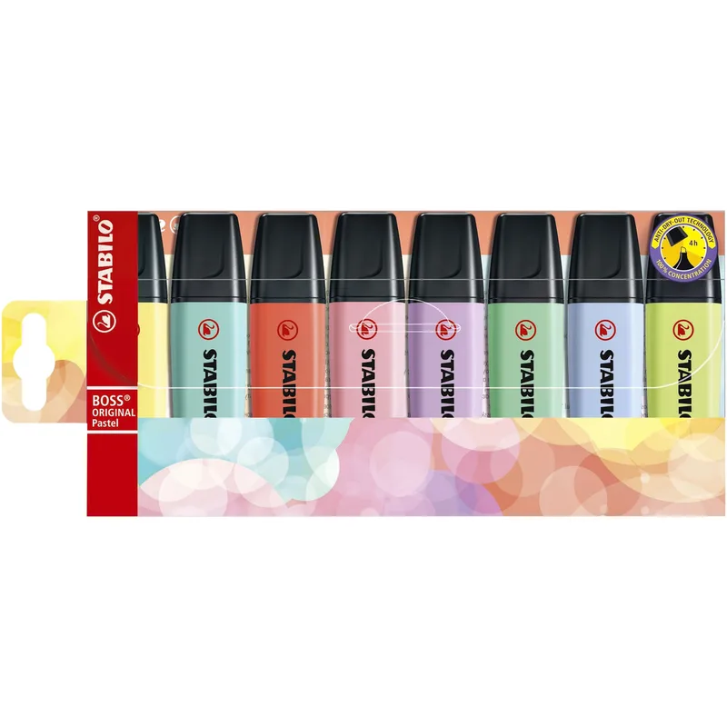 Markeerstift stabilo boss 70/8 8st pastel assorti | 5 stuks by Stabilo – product photo