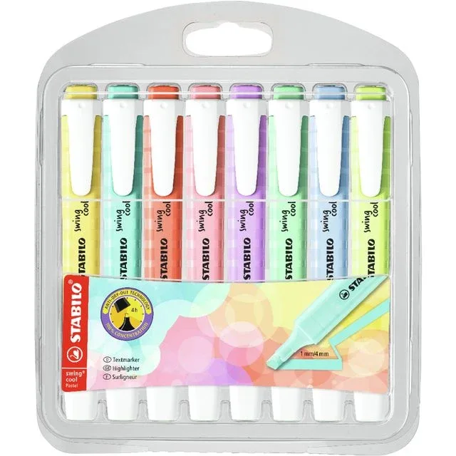 Markeerstift stabilo swing cool 275/8 assorti | 5 stuks by Stabilo – product photo