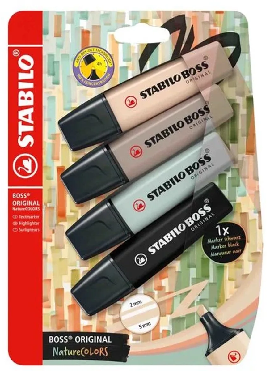 Nature Colors Textmarkers Highlighters de Stabilo en Rose – photo produit