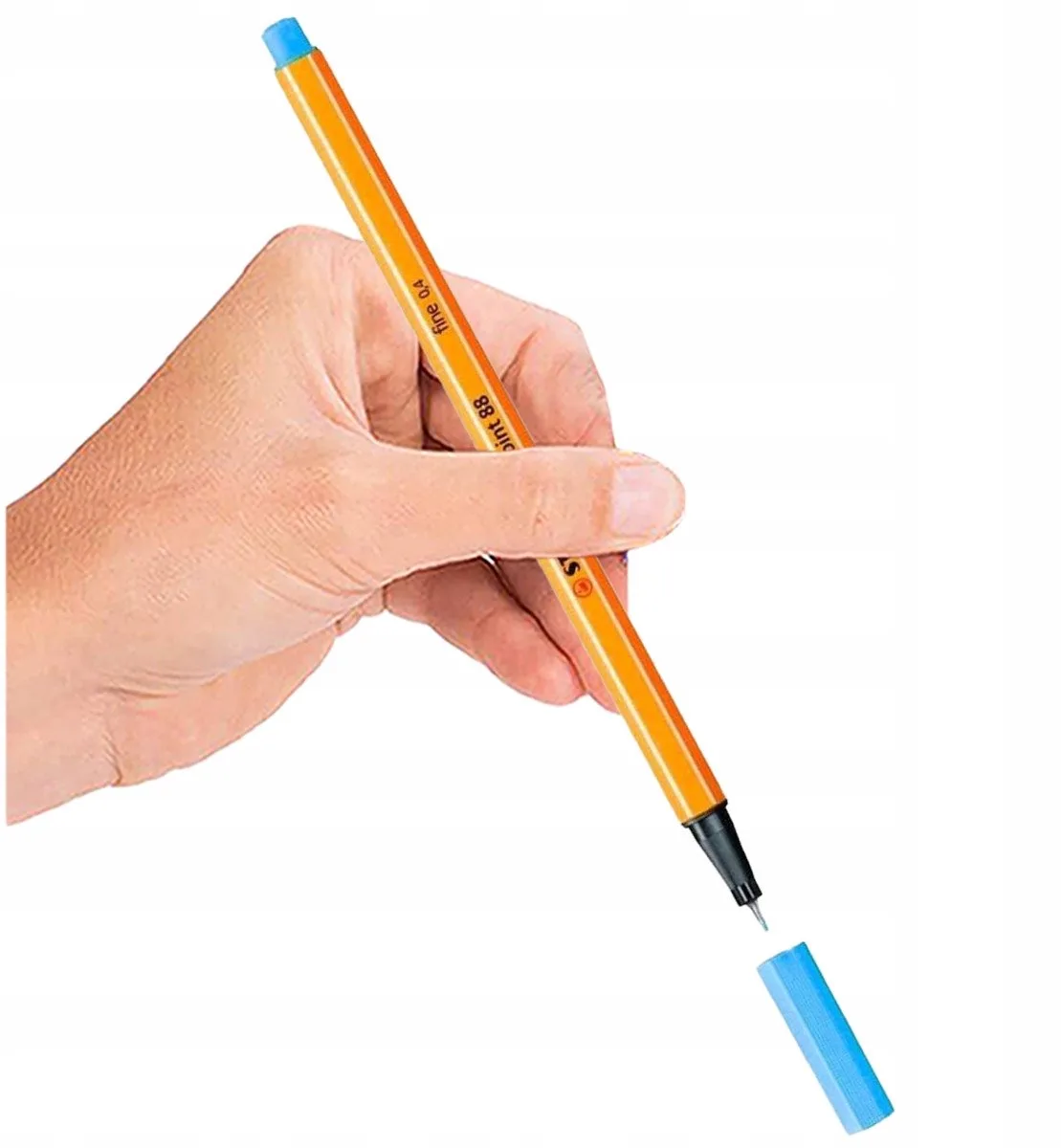Neon Blauwe Fineliner 0,4mm - Perfect voor Tekenen en Kleuren van Stabilo in Blauw – productfoto