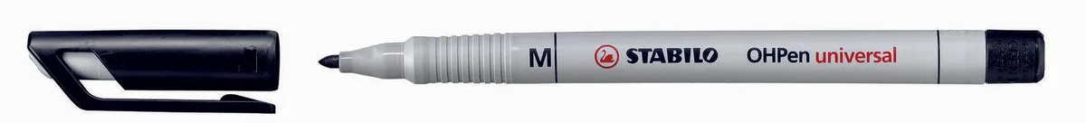 OHPen universal Folienstifte 1.0 mm Schwarz från Stabilo – produktbild