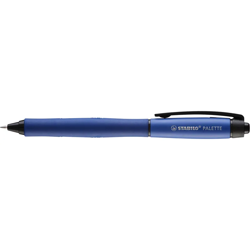 PALETTE, rollerball met drukmechanisme, blauw, lijnbreedte F (0.4 mm), 10 stuks, blauw schrijvend de Stabilo – photo produit