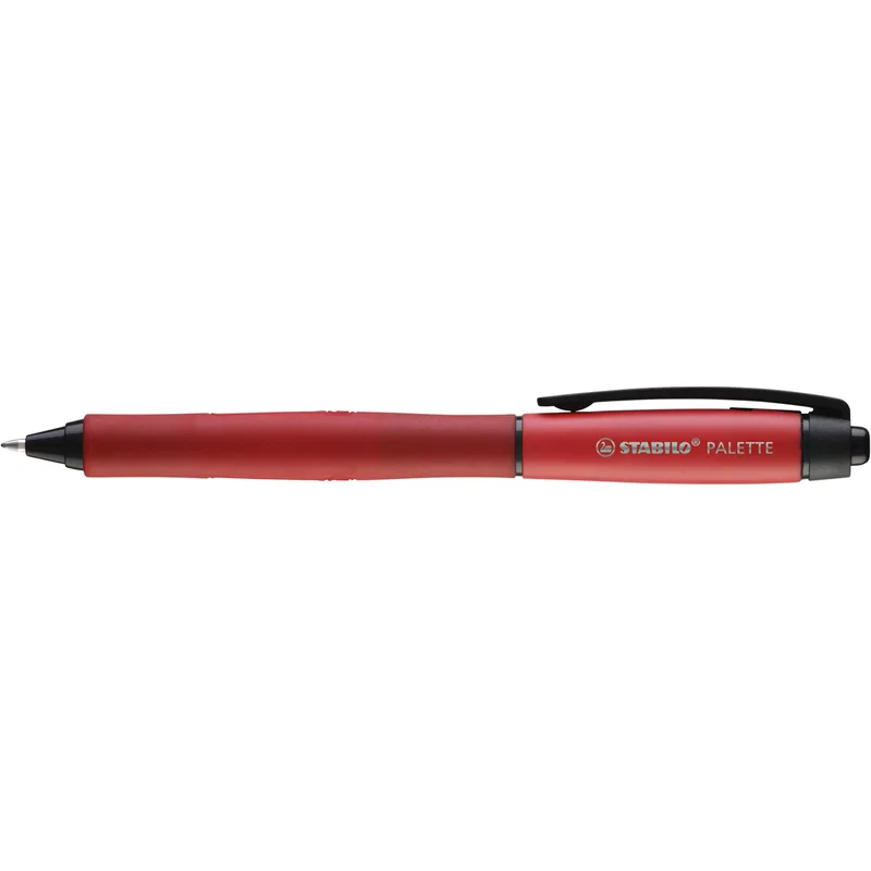 PALETTE, rollerball met drukmechanisme, rood, lijnbreedte F (0.4 mm), 10 stuks, rood schrijvend by Stabilo – product photo