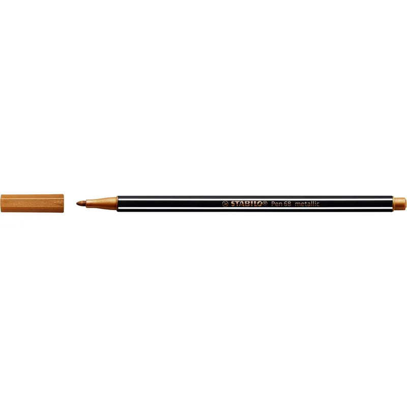 Pen 68 metallic, premium viltstift, goud, per stuk by Stabilo – product photo