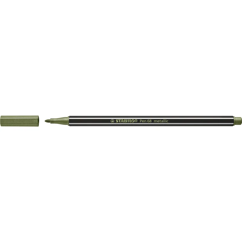 Pen 68 metallic, premium viltstift, metallic licht groen, per stuk de Stabilo – photo produit