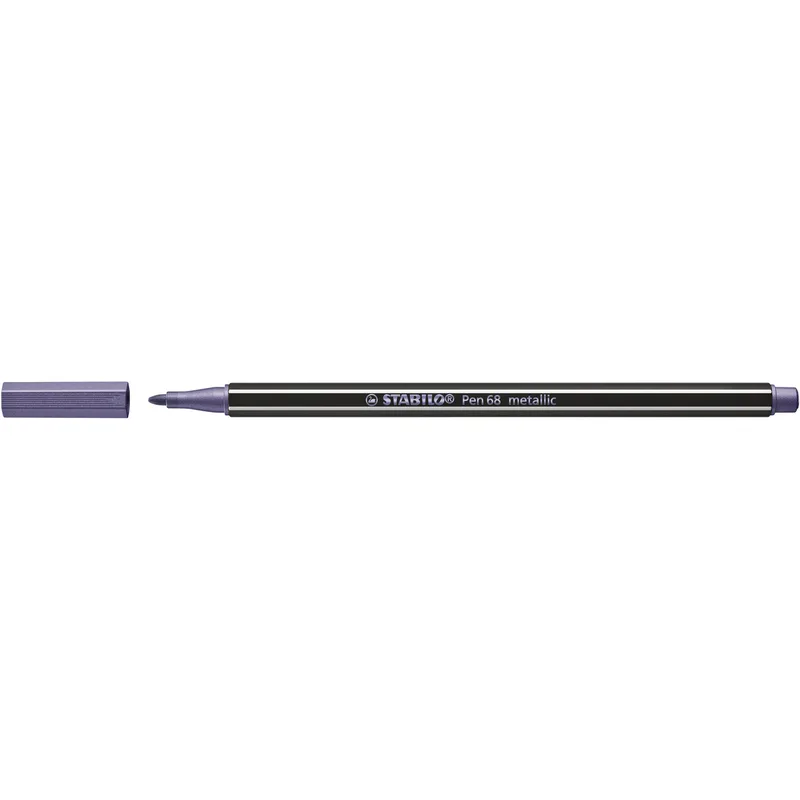 Pen 68 metallic, premium viltstift, metallic lila, per stuk by Stabilo – product photo