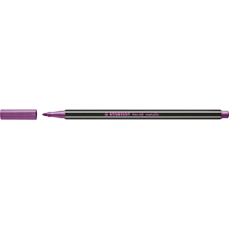 Pen 68 metallic, premium viltstift, metallic roze, per stuk von Stabilo – Produktfoto