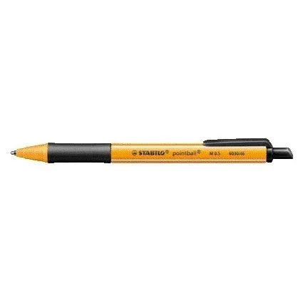 pointball, balpen 0.5 mm, navulbaar, zwart, per stuk van Stabilo – productfoto