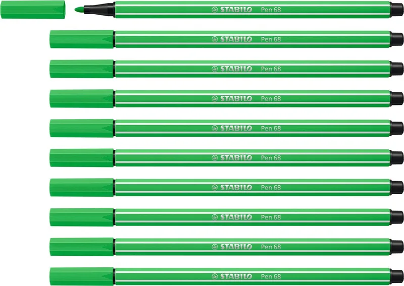 STABLIO Pen 68 - premium Viltstift - Doos 10 stuks by Stabilo in Loofgroen – product photo