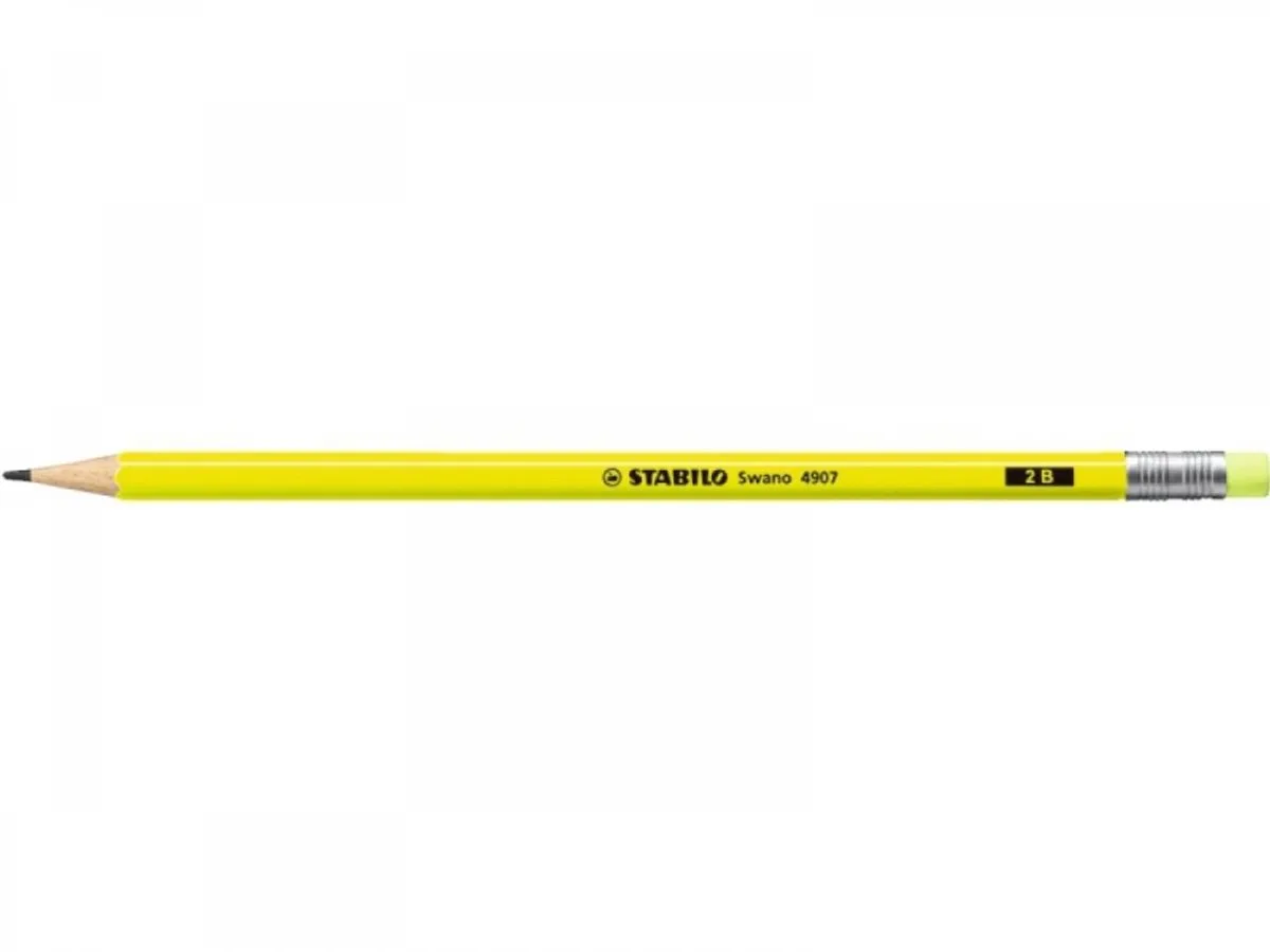 Swano HB Potlood met Gum de Stabilo en Jaune – photo produit
