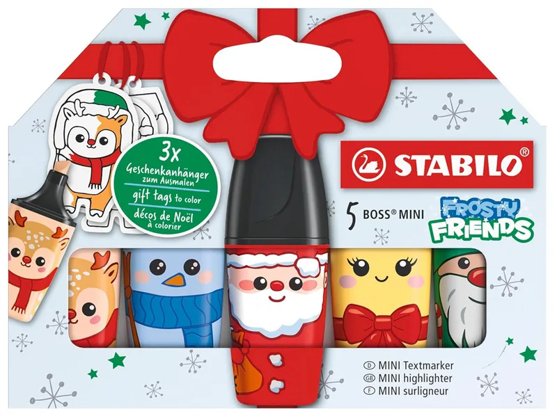 Textmarker BOSS MINI Frosty Friends, 5er Kartonetui by Stabilo – product photo